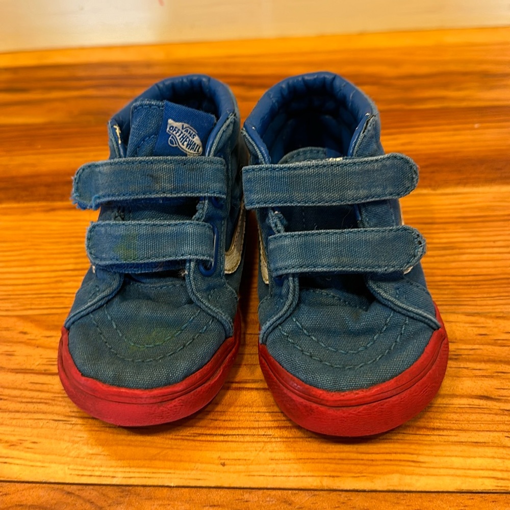 Toddler Vans, size 7, blue and red